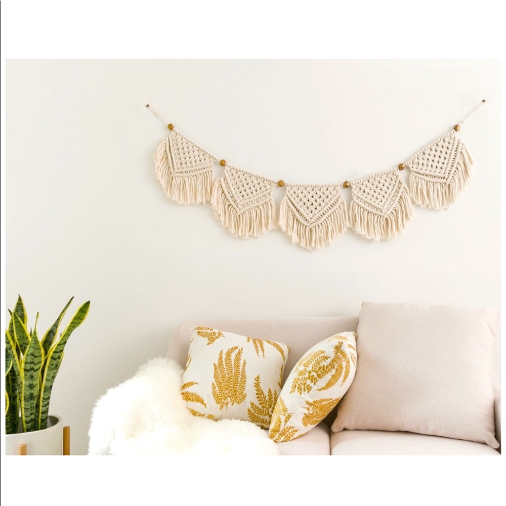 Mkono Macrame Banner Wall Hanging Home Decor